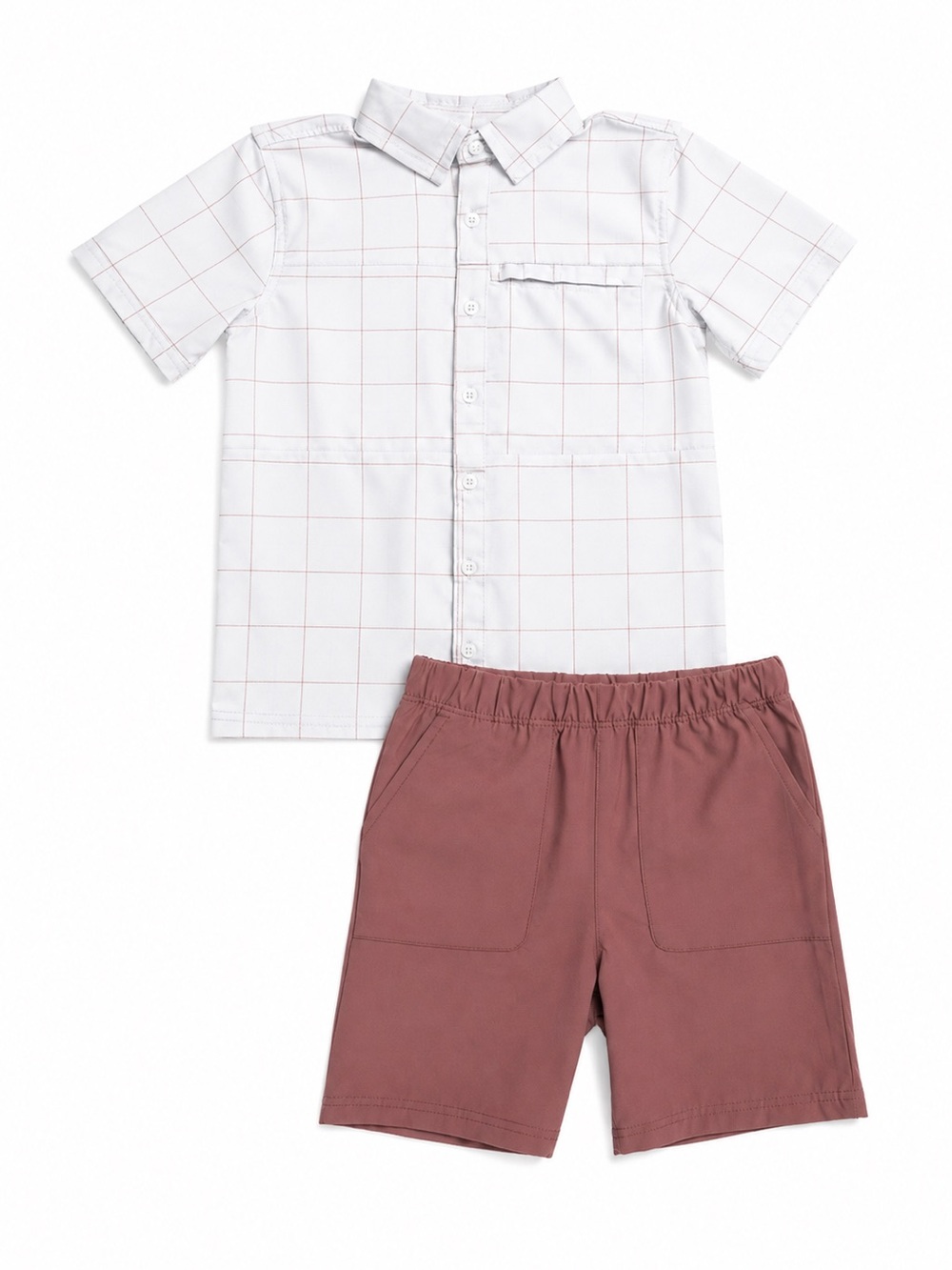 NWT Hunter Big Boys 2-Piece Button-Up Shirt & Tech Shorts Set (Cross Posted)